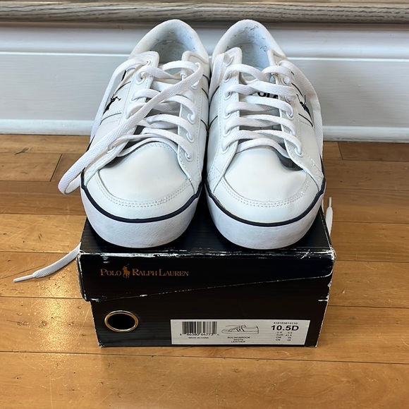 Polo Ralph Lauren white leather men’s sneakers - Picture 3 of 4
